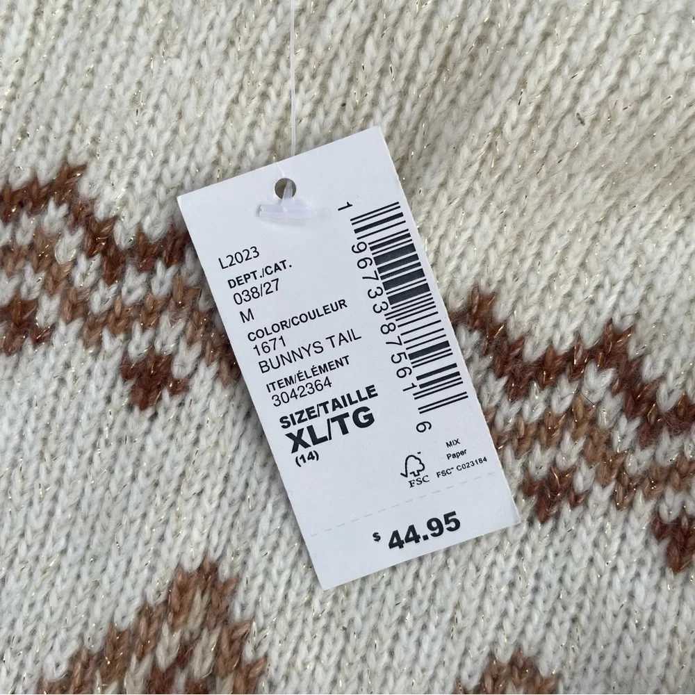 Children's Place Girls Mommy & Me Fairisle Sweater Dress Bunnys Tail Size 14 XL